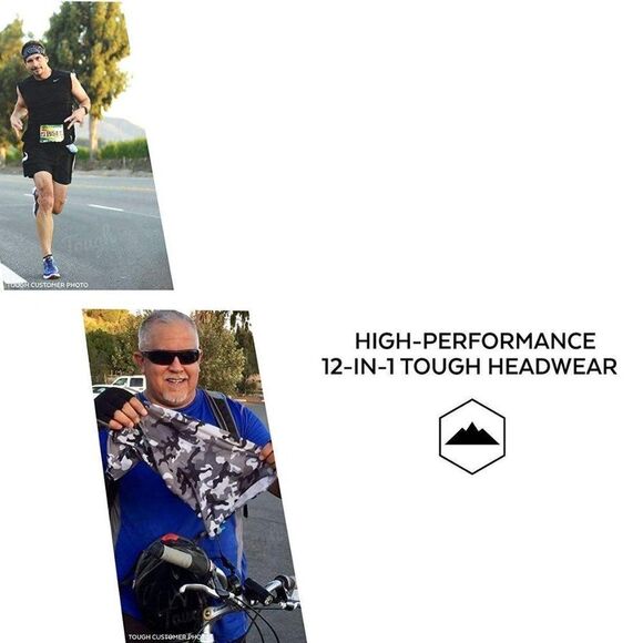 New Tough Outfitters 12-in-1 Cooling Headwear Space Grey - Picture 8 of 14